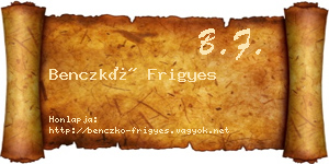 Benczkó Frigyes névjegykártya